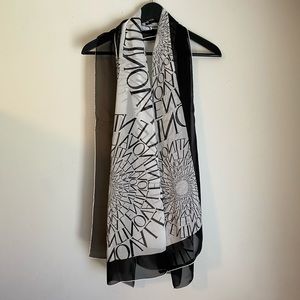 Authentic Valentino Silk Logo Scarf + Box